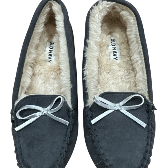 Old Navy Shoes - Old Navy Women's Charcoal Moccasins with Cream Lining